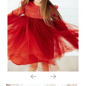 Beautiful Red Tulle Dress for Girls